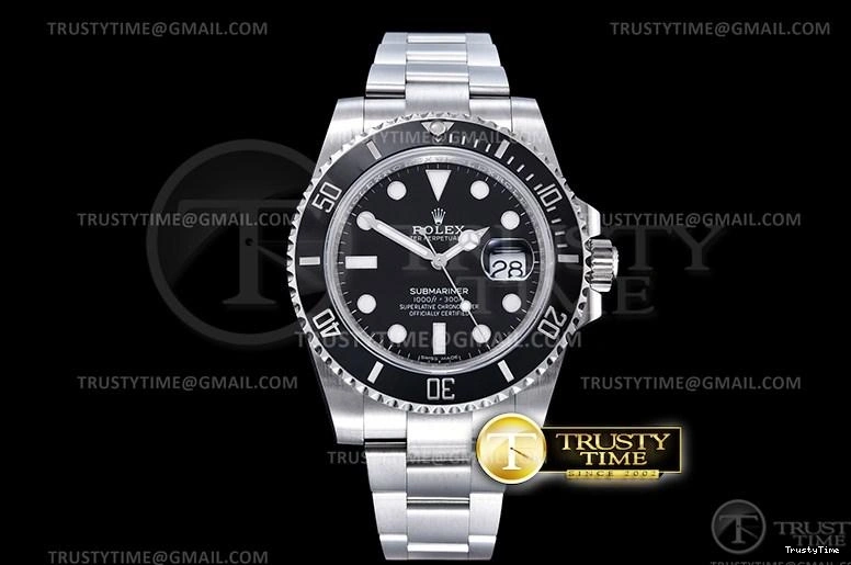 0723 ROLSUB0282 – Submariner 116610LN 904L SS SS Blk V2S ZZF SA Durable 1037